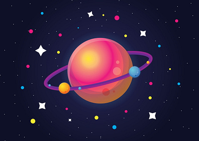 planet 1 color design digital drawing illustraion illustrator planet sketch vector