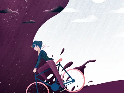 Cycling cartoon art cartoon design character design illustration illustrator ipadproart ipadprocreate minimal procreate vector