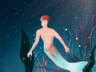 Merman art cartoon cartoon design character design design illustration illustrator procreate vector