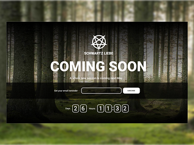 DailyUI 048 coming soon coming soon page countdown countdown timer daily ui daily ui challenge dailyui dailyuichallenge design next season ui ux webdesign website website design