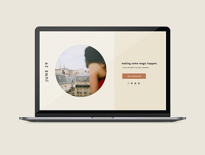 Nix Coming Soon Showit Page showit template web design