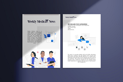 Medical Online Newspaper design flyer design illustration logo poster design typography ui ux vector web