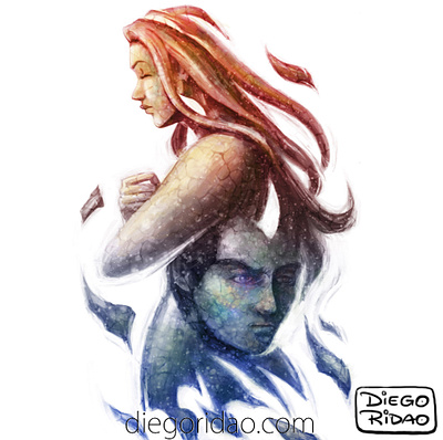 Ward & Cold color diego ridao digital editorial illustration ridao