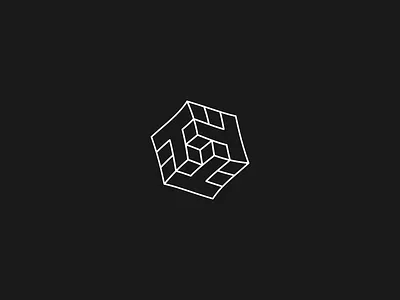 Isometric T's cube design isometric isometric design letter vector