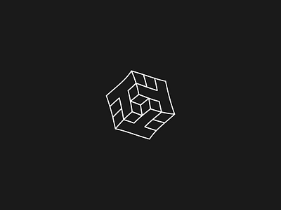 Isometric T's cube design isometric isometric design letter vector