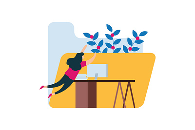 Office File art business colorfull design document file flat flying graphic illustration office simple vector