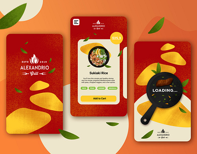 Grill Restaurant Food Mobile App dailyui figma homepage illustrate illustration illustrations photoshop ui uiux web design