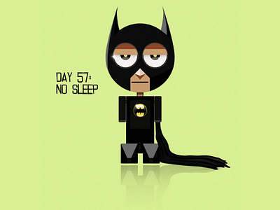 Insomnia art batman black character design flat colors funny illustration lego micro minimal pixel art quarantine sarcasm vector art vexel web comics