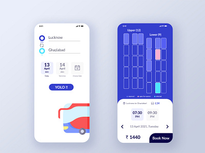 Bus Ticket Booking app bus ticket mobile app ui ux
