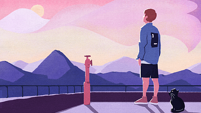 post card for chenzhengzheng illustration