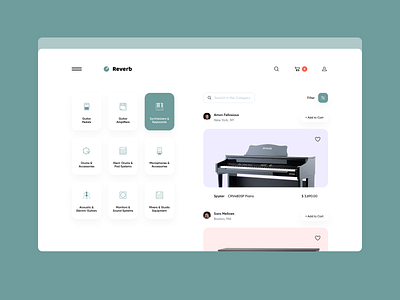 Reverb - Used Music Equipment Marketplace clean interface marketplace minimalistic ui ux web website website design