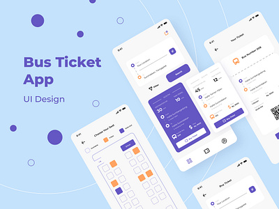 Bus Ticket app branding bus business dailyui design illustration minimal mobile mobile app mobile design mobile ui ticket ticket app travel trenggalek ui ui design uiux ux