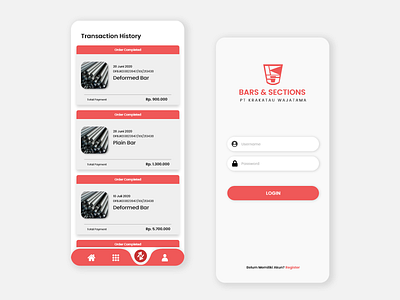 Mobile Application - KS Wajatama bar bars flat illustration indonesia login minimal mobile mobile app mobile app design mobile design mobile ui modern ui ui ux uidesign uiux web