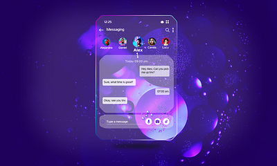 Direct messaging_ Futuristic Mobile Phone_ DailyUI dailyui futuristic transparentphone uichallenge uidesign