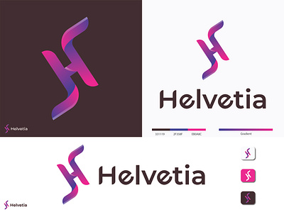 Helvetia - H brand logo design. brand identity branding colorful logo creative h letter logo gradient logo h letter h letter branding h letter mark h letter template h logo for company h monogram logo design modern h letter modern h letter design modern h letter logo modern h logo modern h logo idea modern logo professional h letter mark ultra modern h letter mark