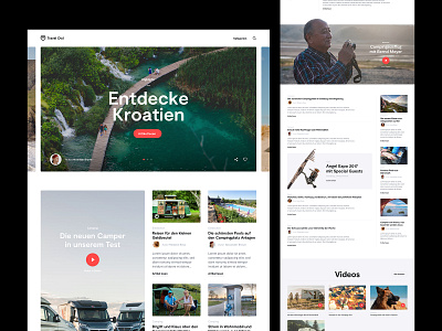 Travel Blog for Camper blog camping class course interaction interface landing minimalistic online travel traveling typogaphy ui webdesign