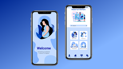 App for pregnant lady adobe app design design illustration illustrator landingpage ui ui design uiux vector