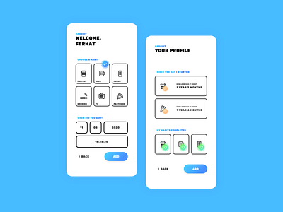 Habquit Mobile Application app design figma flat habit habit tracker minimal mobile mobile app design mobile application ui ux