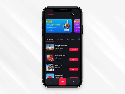 Gaming app design app app design design flat icon iphone minimal mobile typography ui ux vector