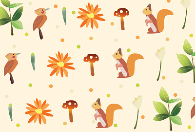 Pattern flat illustration vector