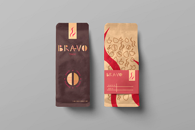 Coffee Bags -bravo tango design illustration logo