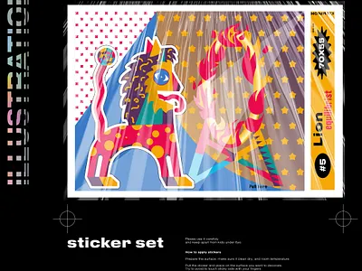 Sticker set art artwork branding design identity illustration logo design