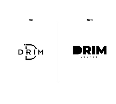 DRIM lounge branding design flat icon lettering logo minimal typography