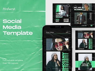 Social Media Template advertising branding design digital graphic hypebeast instagram instagram stories instagram template instastory snapgram social social media social media pack social media templates socialmedia template youth