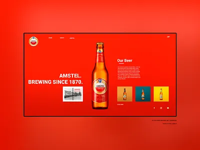 Home page - AMSTEL beer beer label board bottle brand branding card clean cocktail drink eccomerce food kickstarter modern party shopify theme web