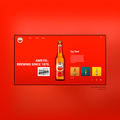 Home page - AMSTEL beer beer label board bottle brand branding card clean cocktail drink eccomerce food kickstarter modern party shopify theme web