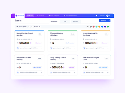 Events or Meetings Dashboard UI clean ui dashboard design design elimostudio event branding events events app material design meetings meetings management ui uidesign user inteface web application design