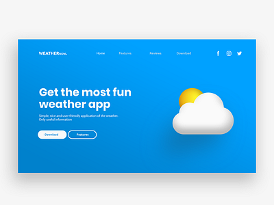 Landing Page - WeatherNow clean colors design illustration landing landing page minimal ui ux website