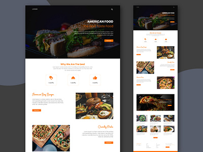 Food blog website UI concept adobe xd design adobe xd templates animation branding clean clean resume clean ui design landing page landingpage minimal modern prototype uidesign uiux web web design webdesign website design xd design