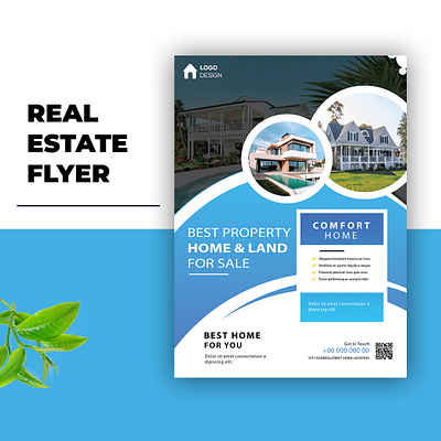 Flyer design for Real estate company animation branding brochure design flyer illustration logodesign social media banner typography vector website