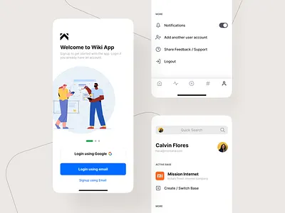 Knowledge Base App 999watt design minimal ui