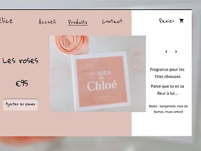 boutique de parfums_shot1 design figma fragrance frenchchic parfum perfume photoshop ui web