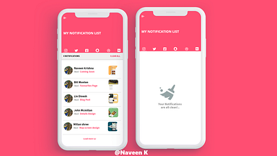 Notification Design app dailyui dailyuichallenge design ui ux