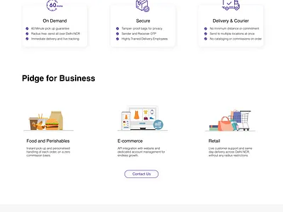 Pidge Homepage design icon illustration illustrator typography ui ui design vector web website website design xd design