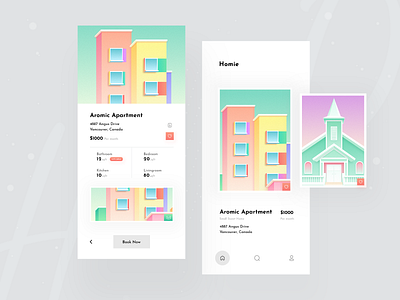 Online Flat Booking App Concept 2020 trend apartment app concept app design app designer application application design booking app creative dribbble best shot home app homie house booking app ios app minimal mobile mobile app popular shot real estate search app ui ux