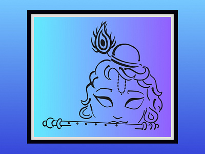 Lord Krishna butter design figma flute gokulashtami janmashtami lord krishna mahabharat minimal peacock feather radhakrishna vector vrindavan