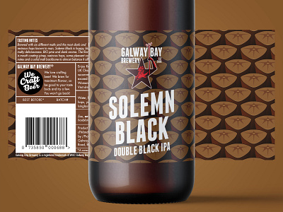 Solemn Black Label Design beer branding beer label beer label design brewery craft craft beer illustration label label design logo packaging pattern pattern design