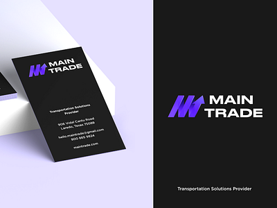 Logo & Business Card - Main Trade brand brand design brand identity branding branding design business card clean flat icon logo logo design logotype minimal typography