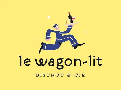 Le Wagon-lit // logotype branding identity illustration logotype wagon