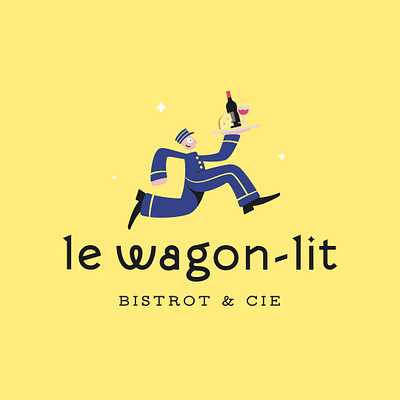 Le Wagon-lit // logotype branding identity illustration logotype wagon