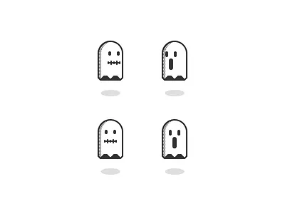 ghosts pictograms iconography icons iconset illustration pictograms