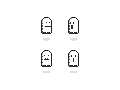 ghosts pictograms iconography icons iconset illustration pictograms