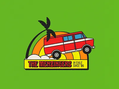 The Menzingers, Shirt Design – Weekly Warm-up 1970s badge badges band merch band merchandise band shirt dribbbleweeklywarmup graphic design illustration music music design punk rock retro the menzingers tour van tropical van vector art vintage weekly warm up