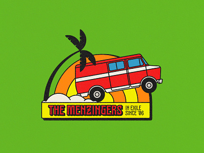 The Menzingers, Shirt Design – Weekly Warm-up 1970s badge badges band merch band merchandise band shirt dribbbleweeklywarmup graphic design illustration music music design punk rock retro the menzingers tour van tropical van vector art vintage weekly warm up