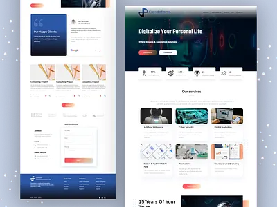 Consultancy Company Landing Page agency branding company consultancy design illustration landing page logo minimal typography ui ux web design