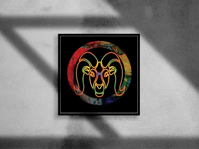 Aries Zodiac Sign brand design branding design design art digital illustration digital painting dribbble illustration logo shot ux vector zodiac sign